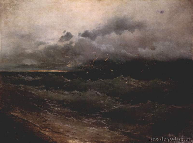 Корабли в бурном море. Восход солнца. 1871 - Ships in the stormy sea. Sunrise. 1871
107 x 143 смХолст, маслоРомантизм, реализмРоссияСанкт-Петербург. Государственный Русский музей